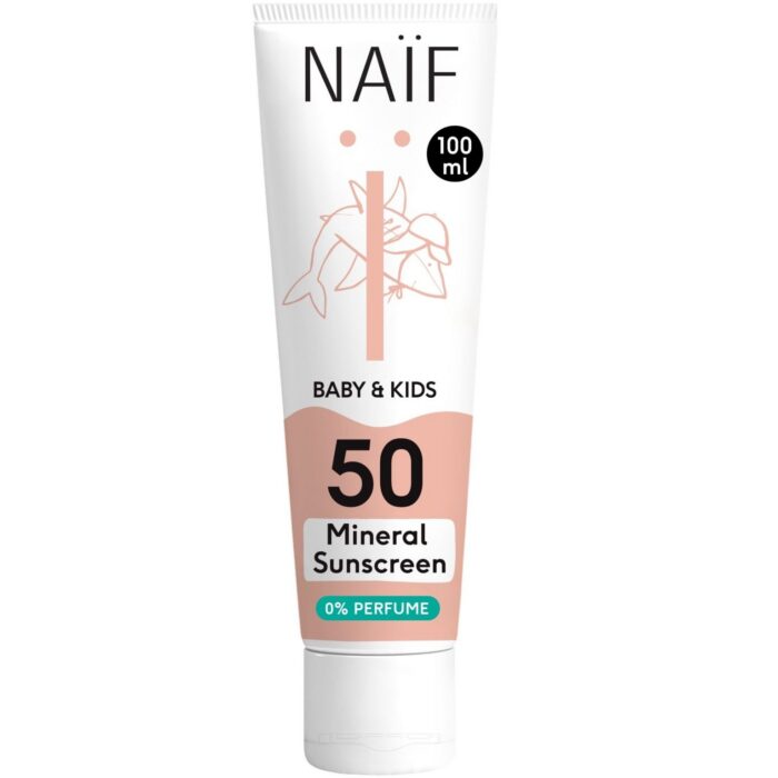 Naïf Mineral Sunscreen päikesekreem beebidele ja lastele SPF50 (lõhnaainevaba), 100ml