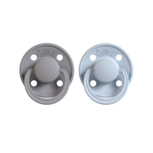 REBAEL Mono naturaalkummist lutid Pewter / Tiny Sky 0-6 kuud, 2 tk