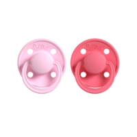 REBAEL Mono naturaalkummist lutid Sweet Pink / Salmon 0-6 kuud, 2 tk