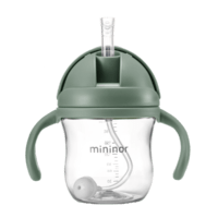 MININOR kõrrega joogipudel Willow Green, 220ml