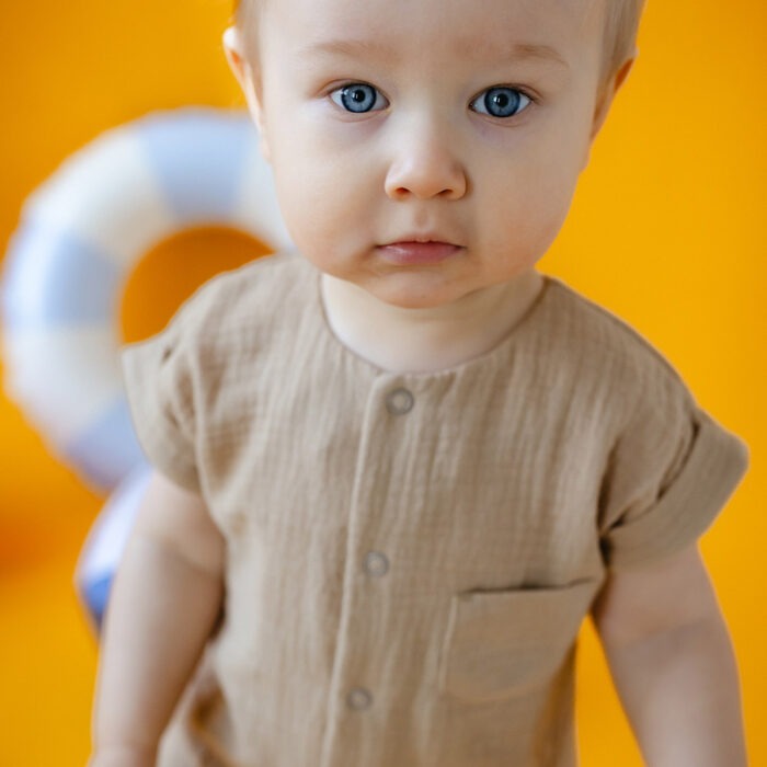 ELEPHANT pruun musliinist romper - Image 4