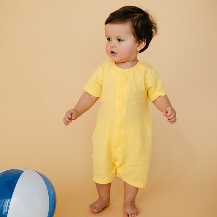 ELEPHANT kollane musliinist romper